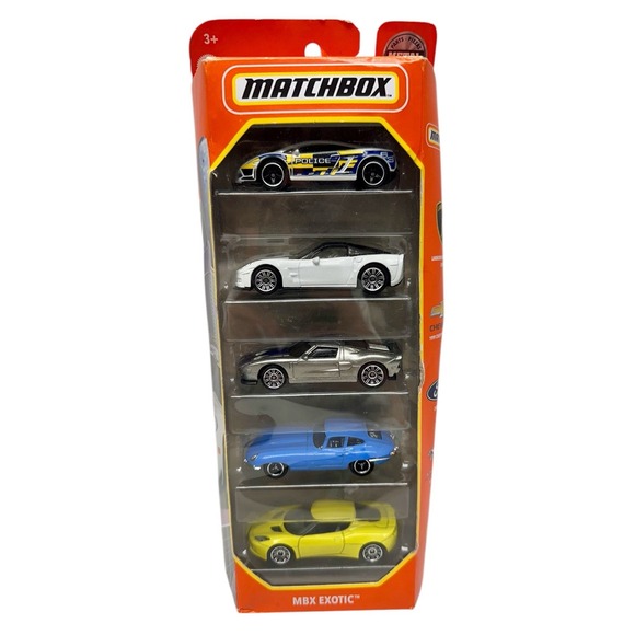 2021 Matchbox MBX Exotic 5-Pack | Lamborghini | Corvette | Ford GT | Jaguar - Picture 1 of 6